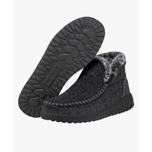 Hey Dude Denny Black/Gray Shoes Womens Size 8 NWT